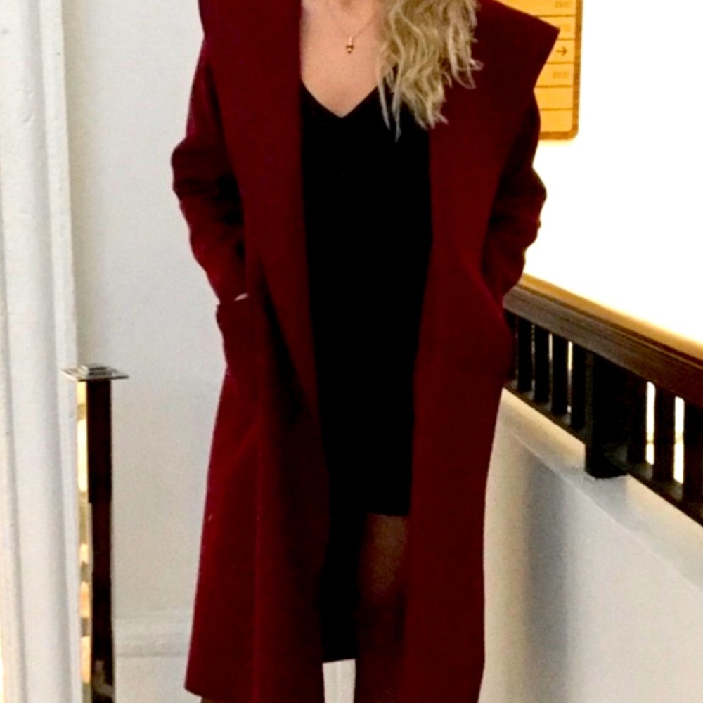 Long Sweater-Coat in Forest Green Size small/med